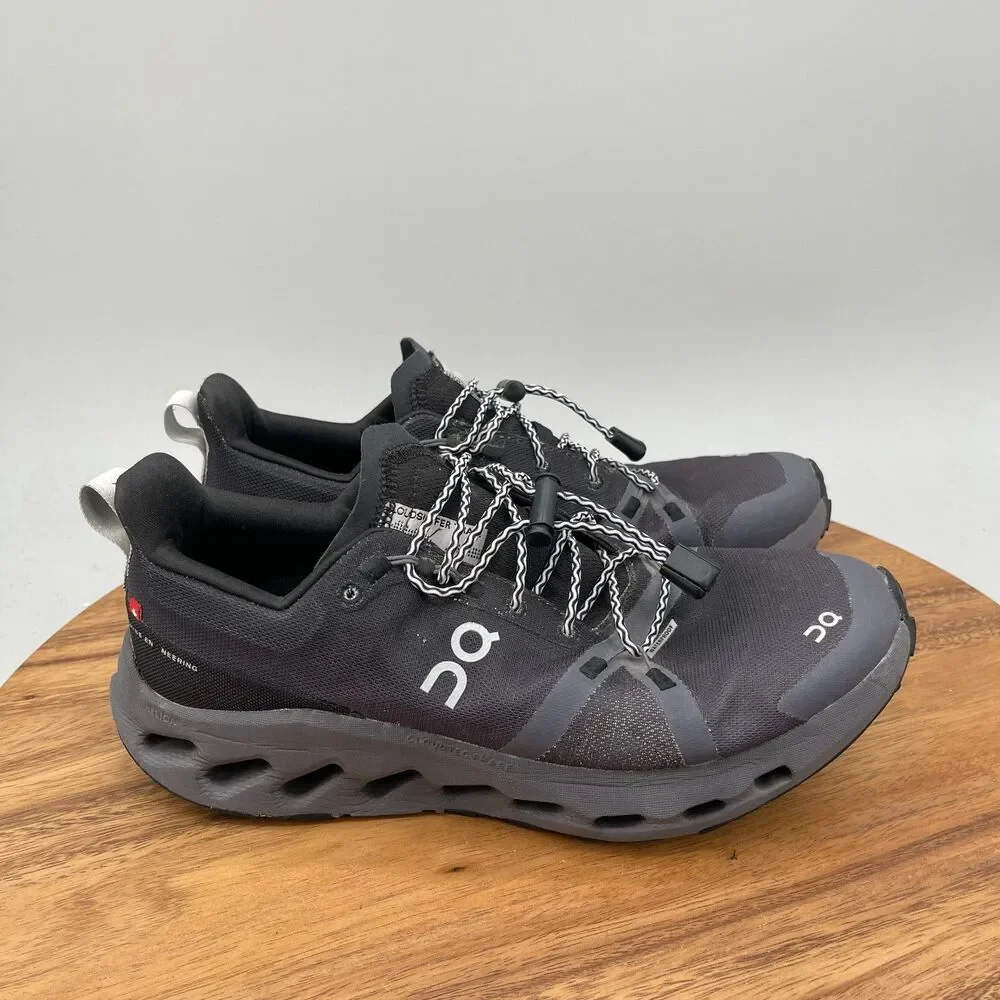 On Cloud Cloudsurfer Shoes Womens 9.5 Black Trail Running Comfort Hiking Walking